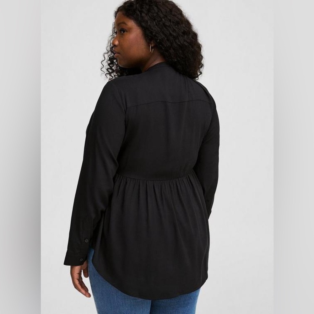 Torrid 0X Emma Babydoll Tunic black NWT - Picture 2 of 5